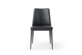Black Faux Leather Metal Dining Parsons Chair E571