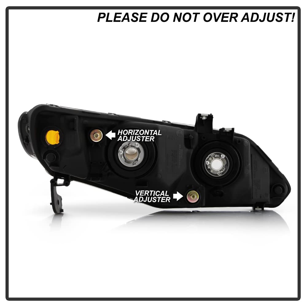 Black Housing Headlights Headlamps Assembly Pair C209190