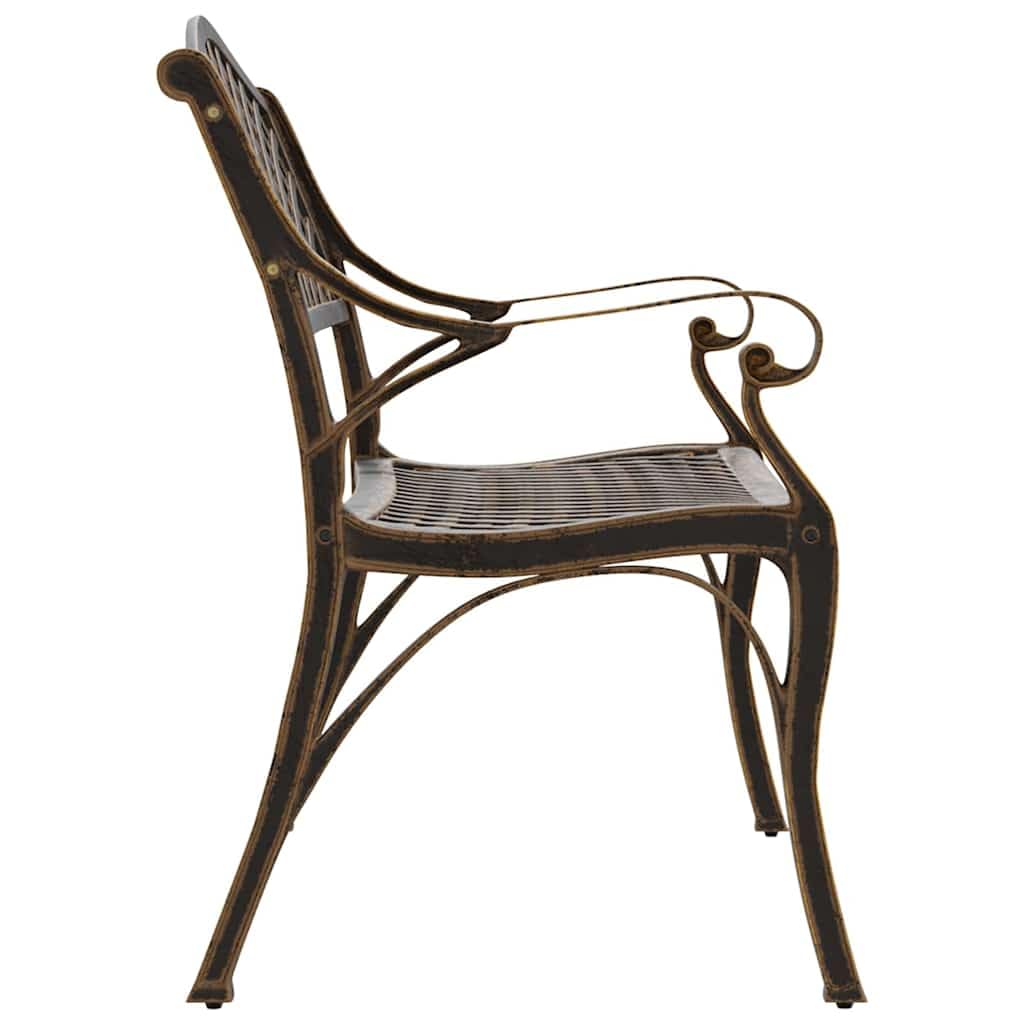 Cast Aluminum Patio Bench with Backrest K637130