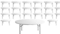 White 72 Inch Round Plastic Folding Table R836