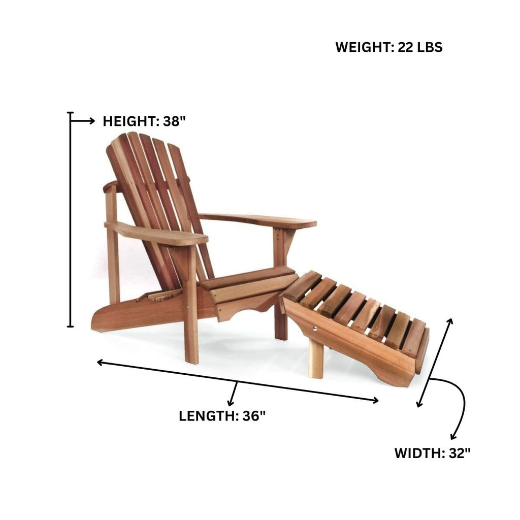 Adirondack Cedar Patio Chair & Ottoman G252761