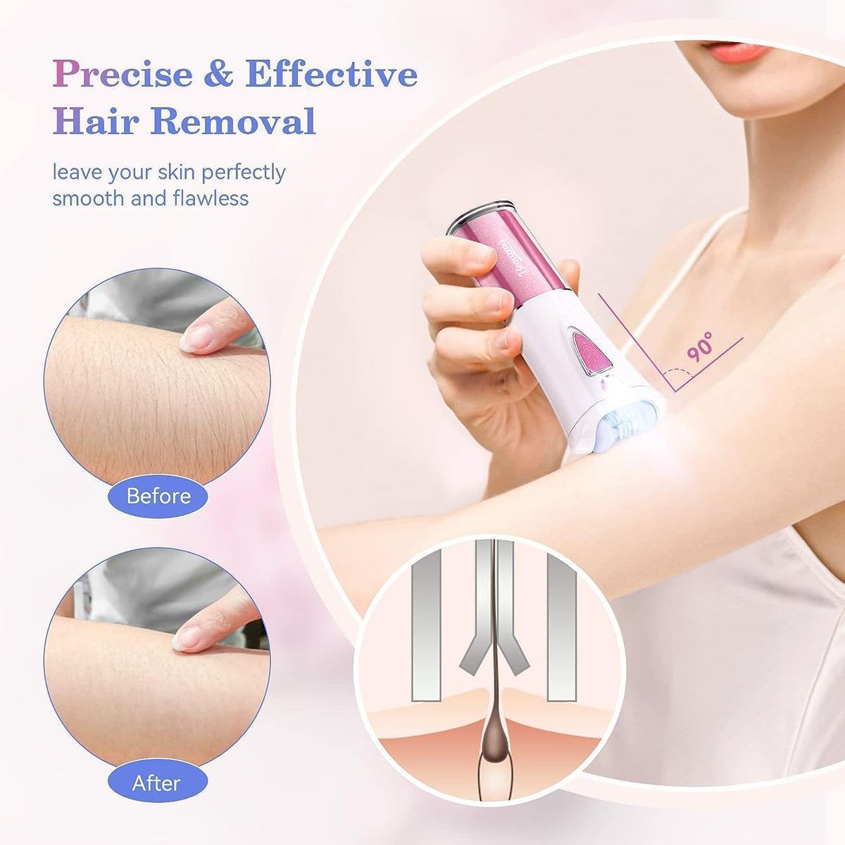Portable Electric Mini Epilator with 9-Tweezers A888
