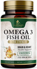 Omega 3 Fish Oil 2400mg 120 Softgels Q356249