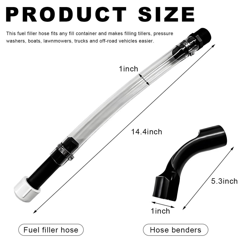 14" Transparent Gas Can Fuel Filler Hose C2643