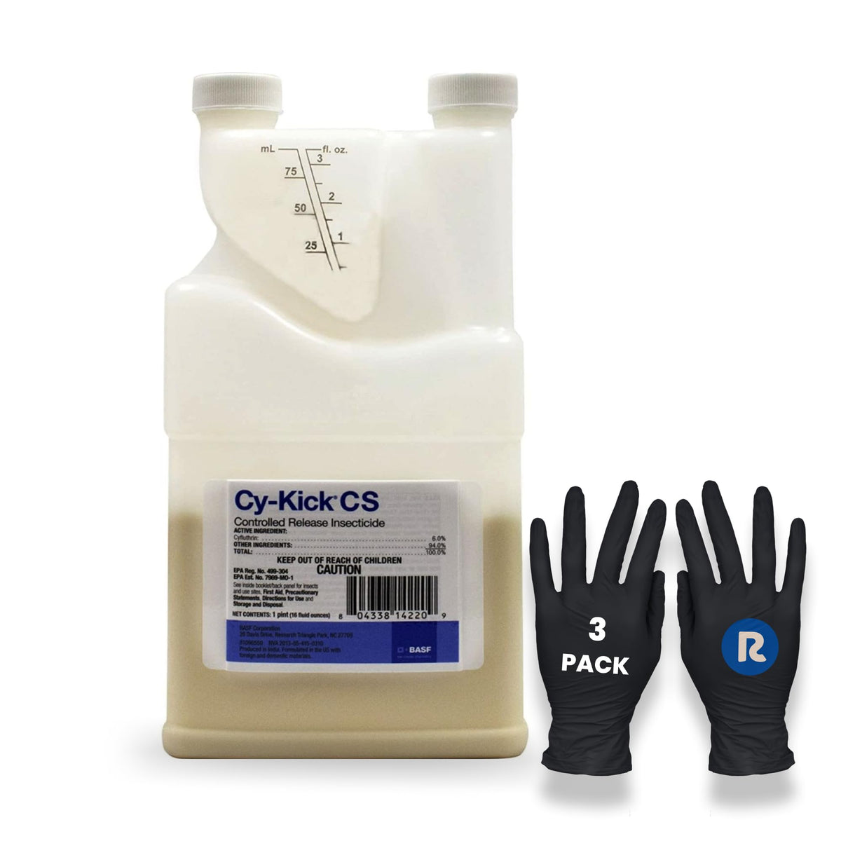 16 oz Liquid Concentrate Insecticide 2-Pack with Glue Boards and Nitrile Gloves F520