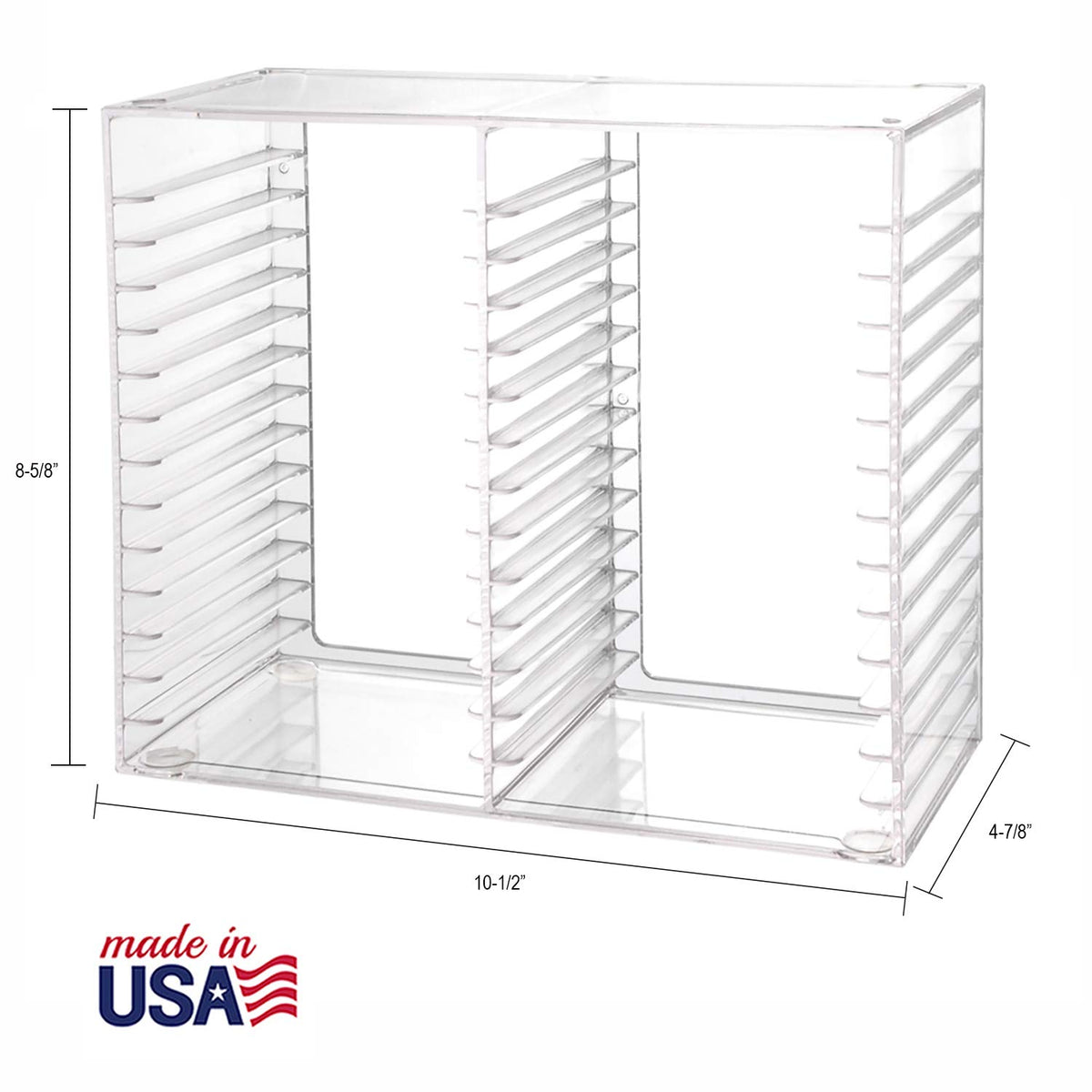Clear Plastic CD Organizer with Rubber Feet M4521