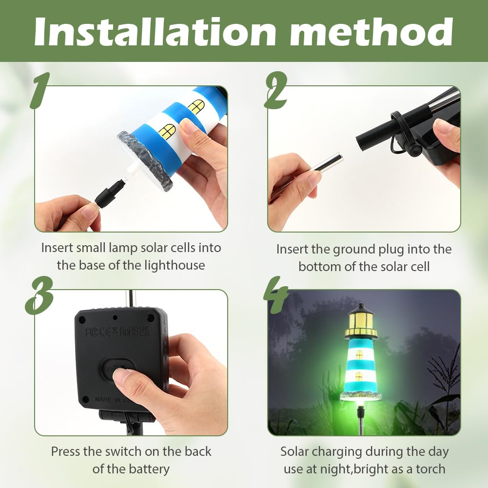 2 Pack 7 Color Changing Solar Garden Stake Lights Y5977