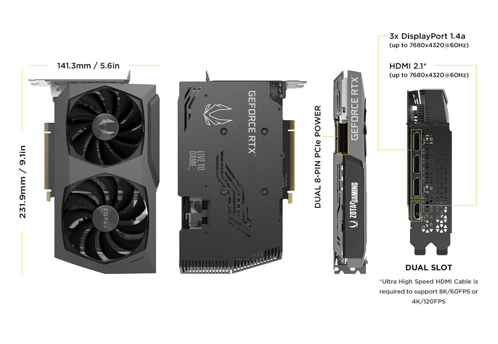 GeForce RTX 3070 8GB GDDR6 Graphics Card H486