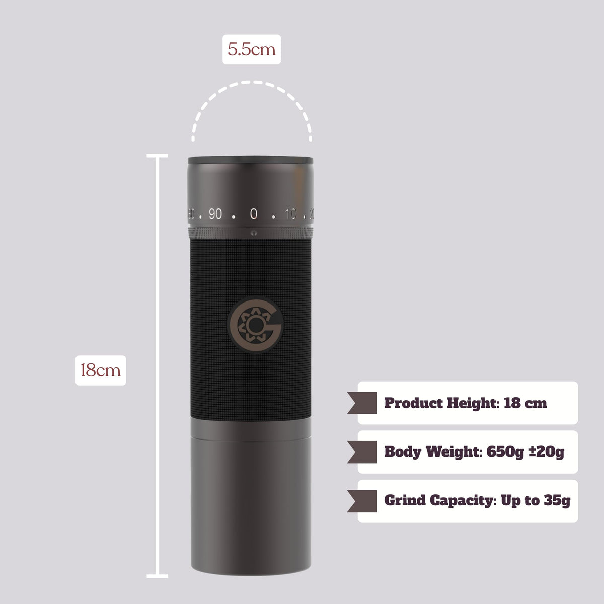 Manual Stainless Burr Coffee Grinder O6003