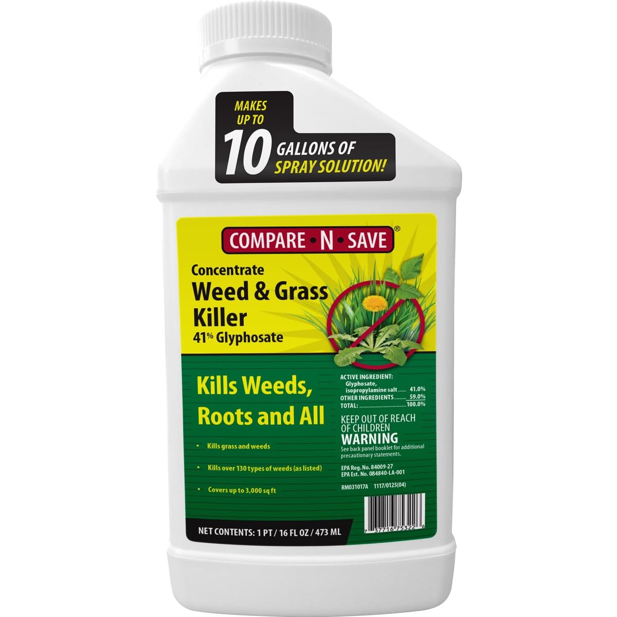 Glyphosate Concentrate Grass & Weed Killer Herbicide, 16-ounce Y863