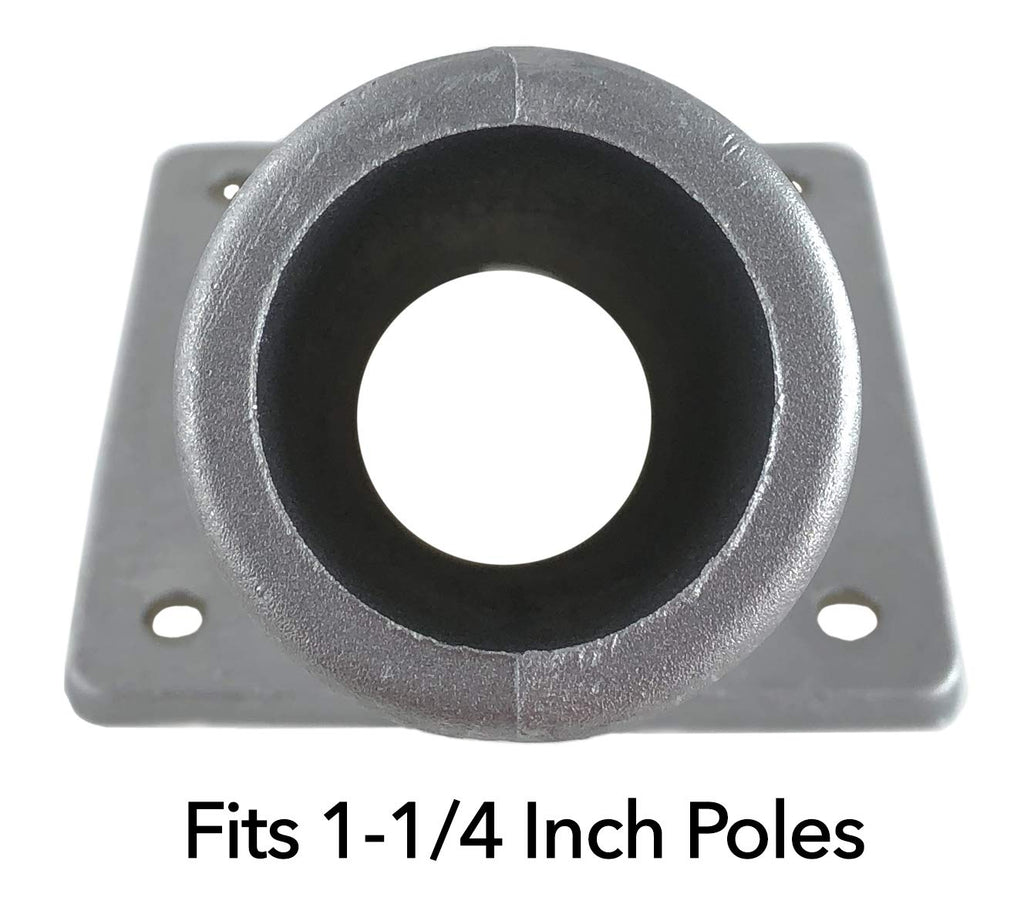 Aluminum Flag Pole Bracket Fits 1.25'' Poles Gray I750592