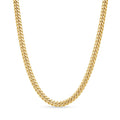 5.5mm Gold Vermeil Sterling Silver Cuban Link Chain Necklace O703915
