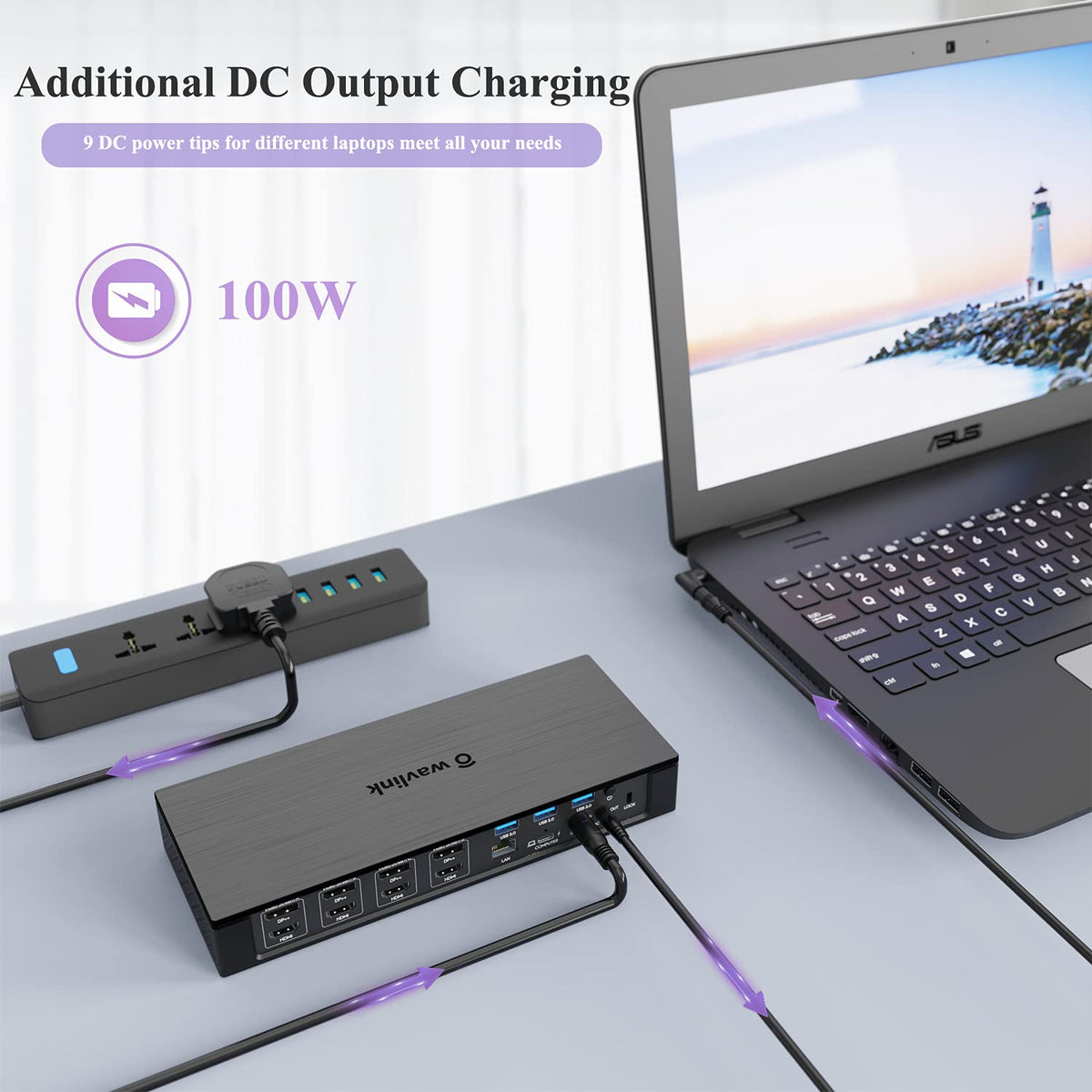20-in-1 USB-C Quad 4K Docking Station with 100W Charging V848