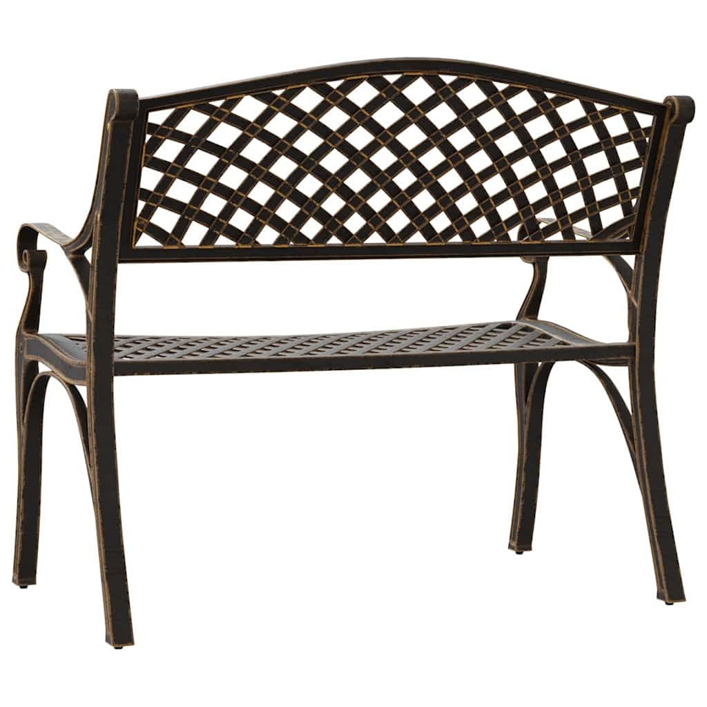 Cast Aluminum Patio Bench with Backrest K637130