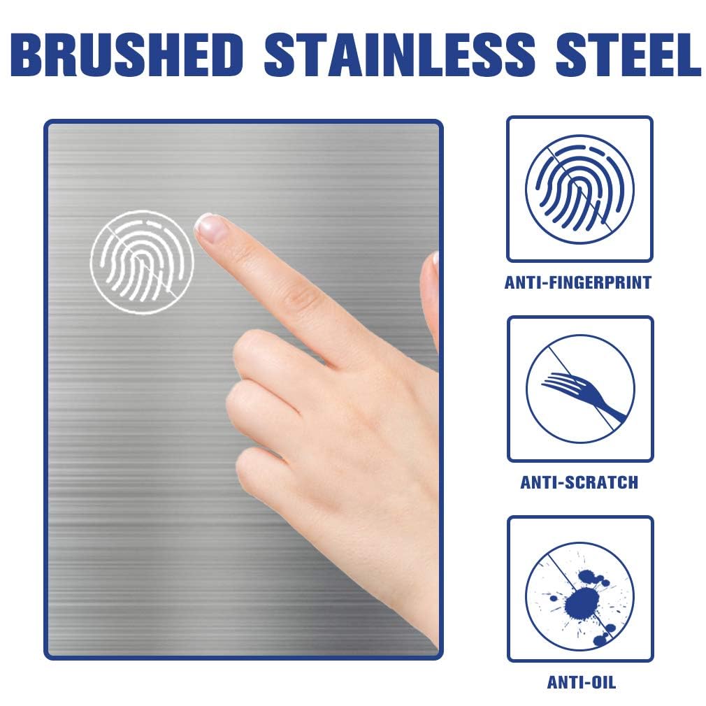 13 Gallon Stainless Steel Trash Can with Lid M842