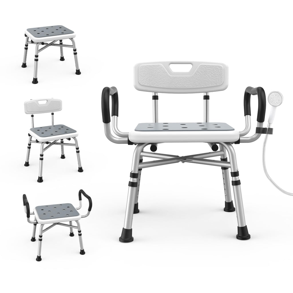 Heavy Duty Shower Chair with Arms and Back U202