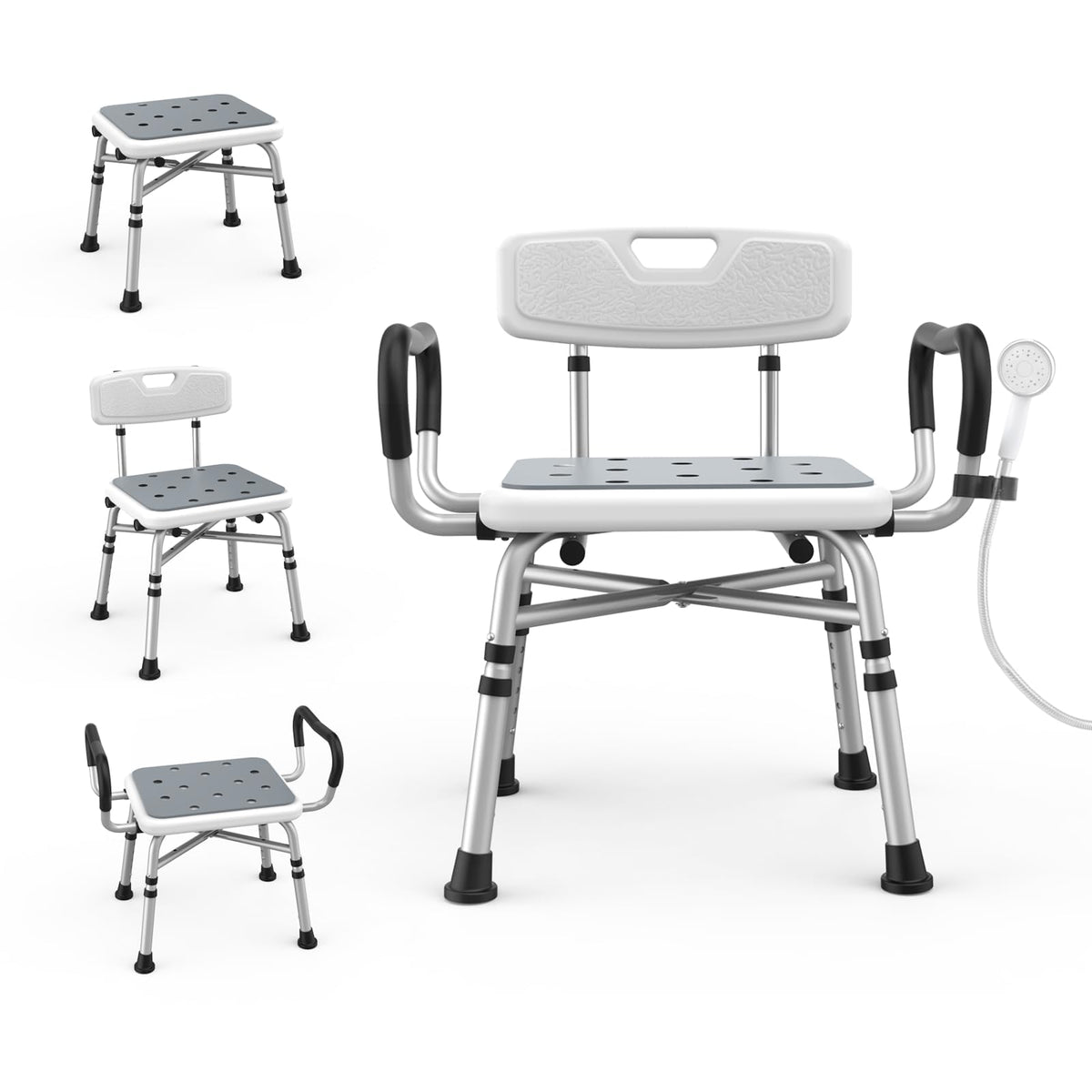 Heavy Duty Shower Chair with Arms and Back U202