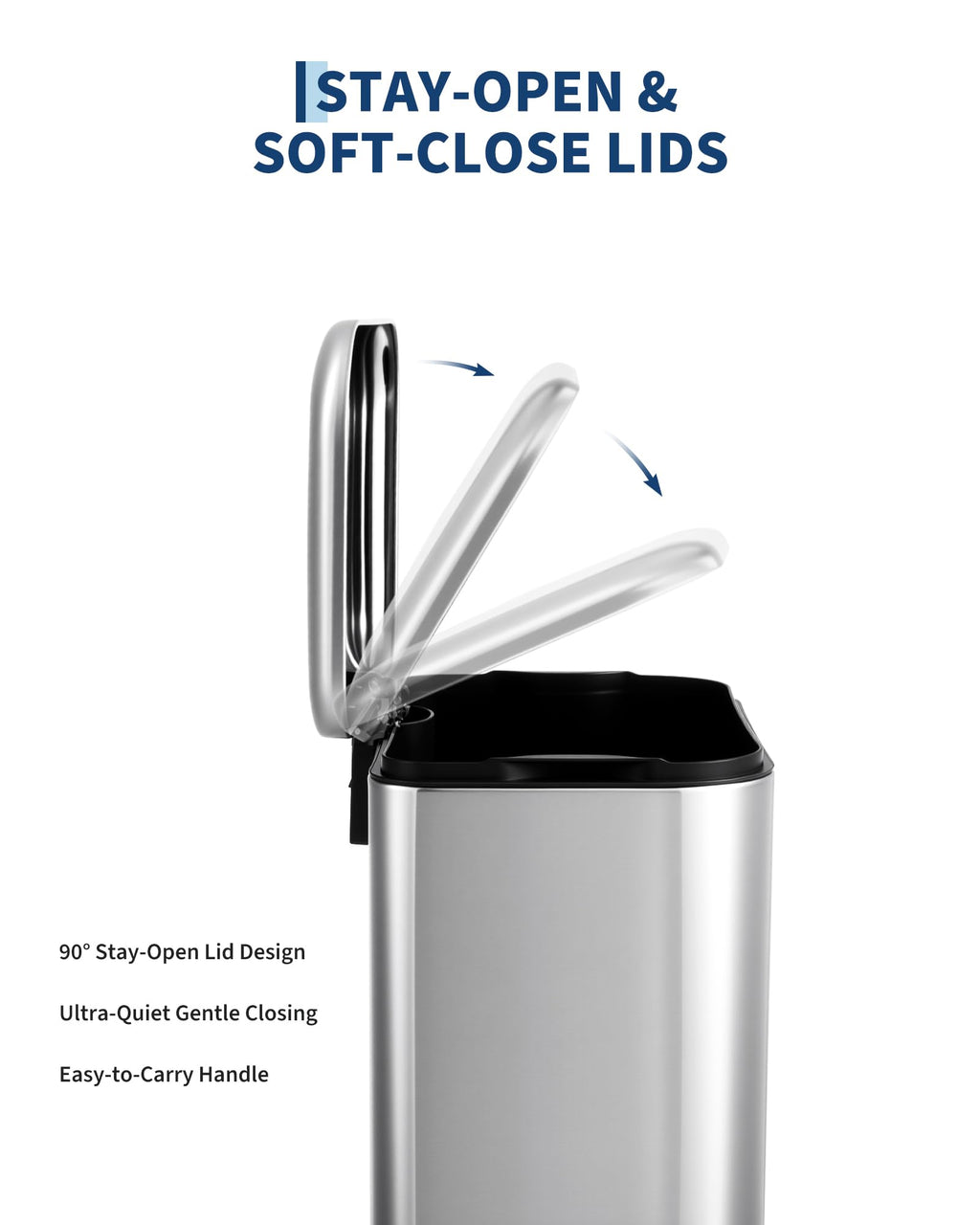 50L Stainless Steel Step Trash Can U970654