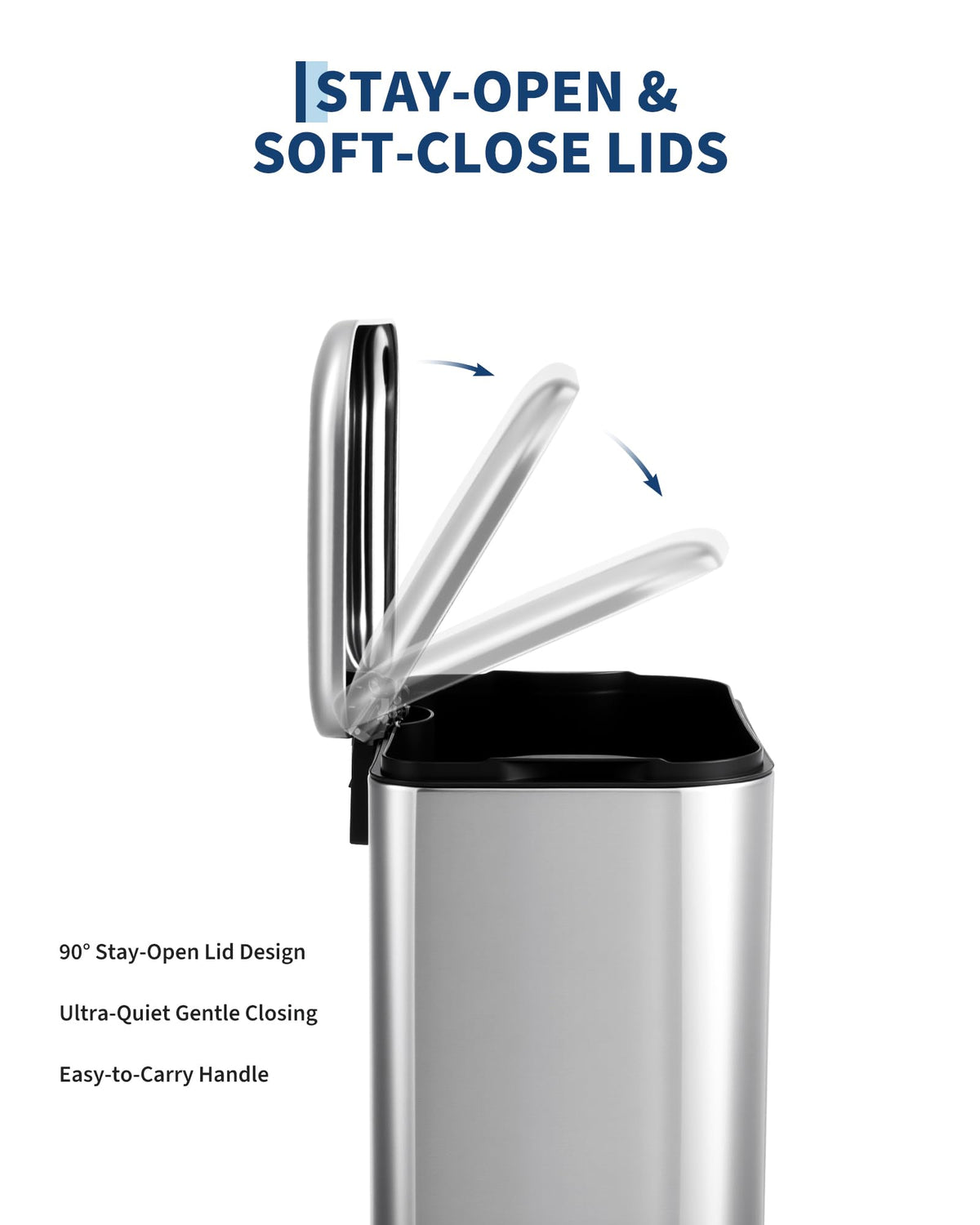 50L Stainless Steel Step Trash Can U970654