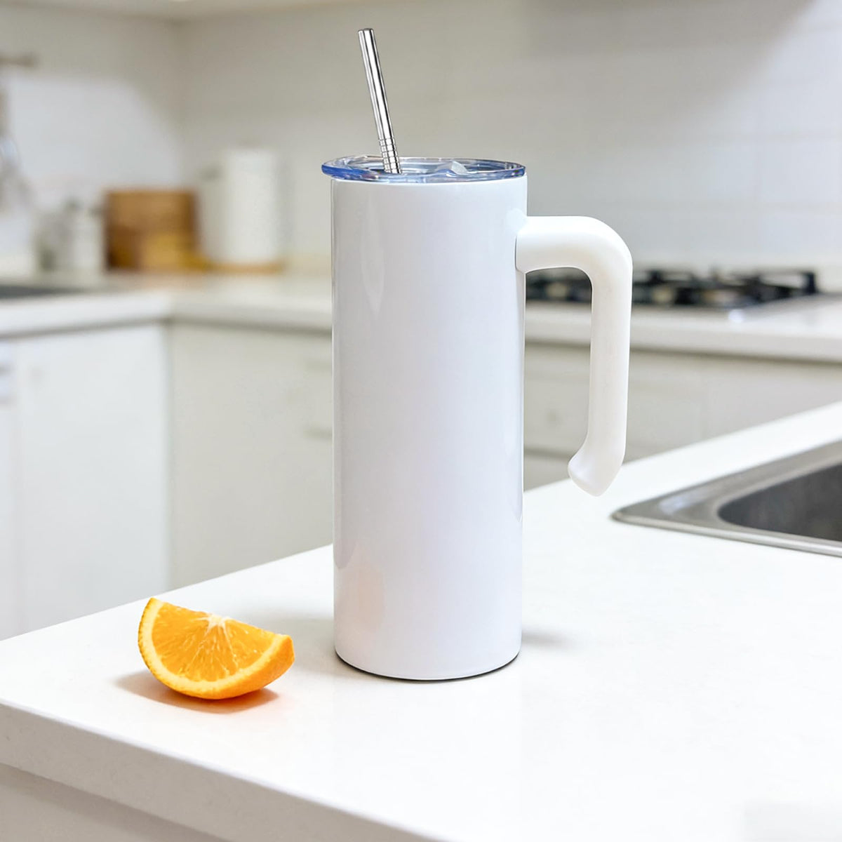 16 Pack 20 oz Stainless Steel Sublimation Tumblers with Straw & Lids Z435