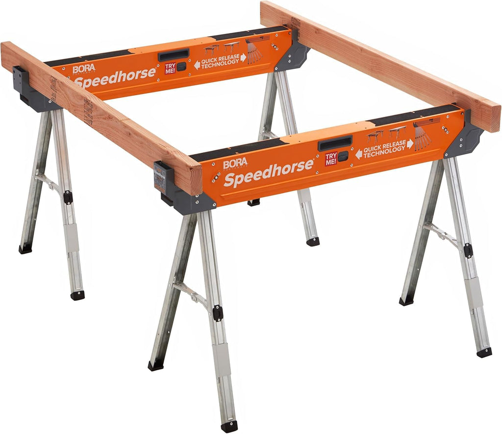 2 Pack Folding Heavy Duty Metal Sawhorse Q1806
