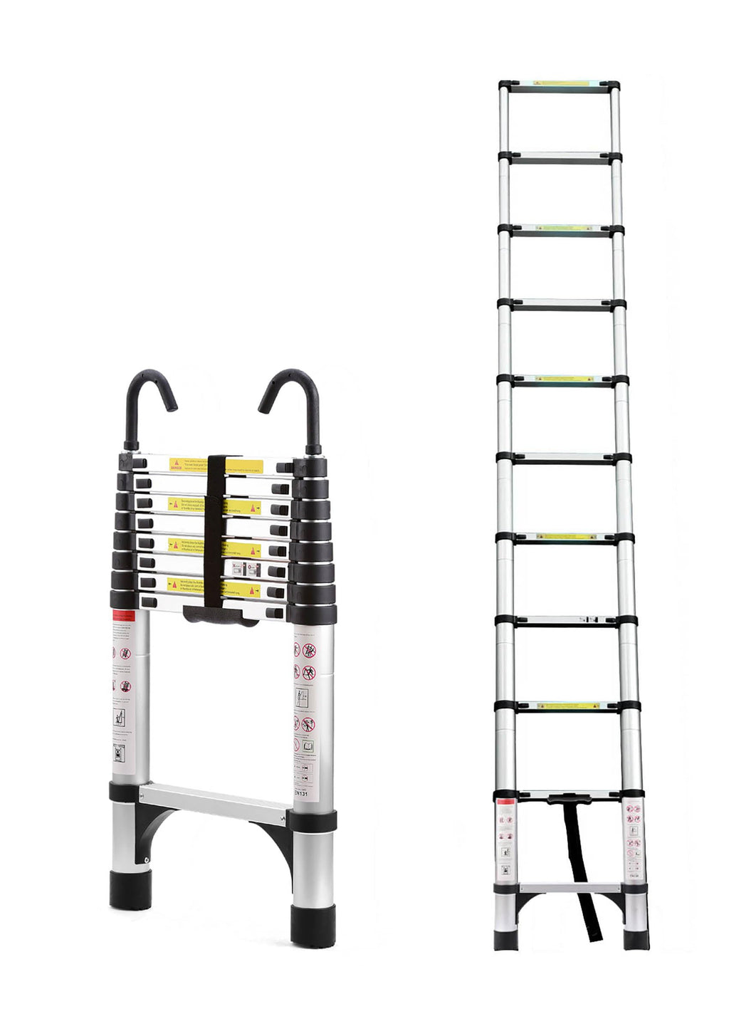8.5 FT Aluminum Telescoping Ladder 330lbs W902