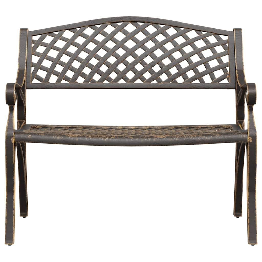 Cast Aluminum Patio Bench with Backrest K637130