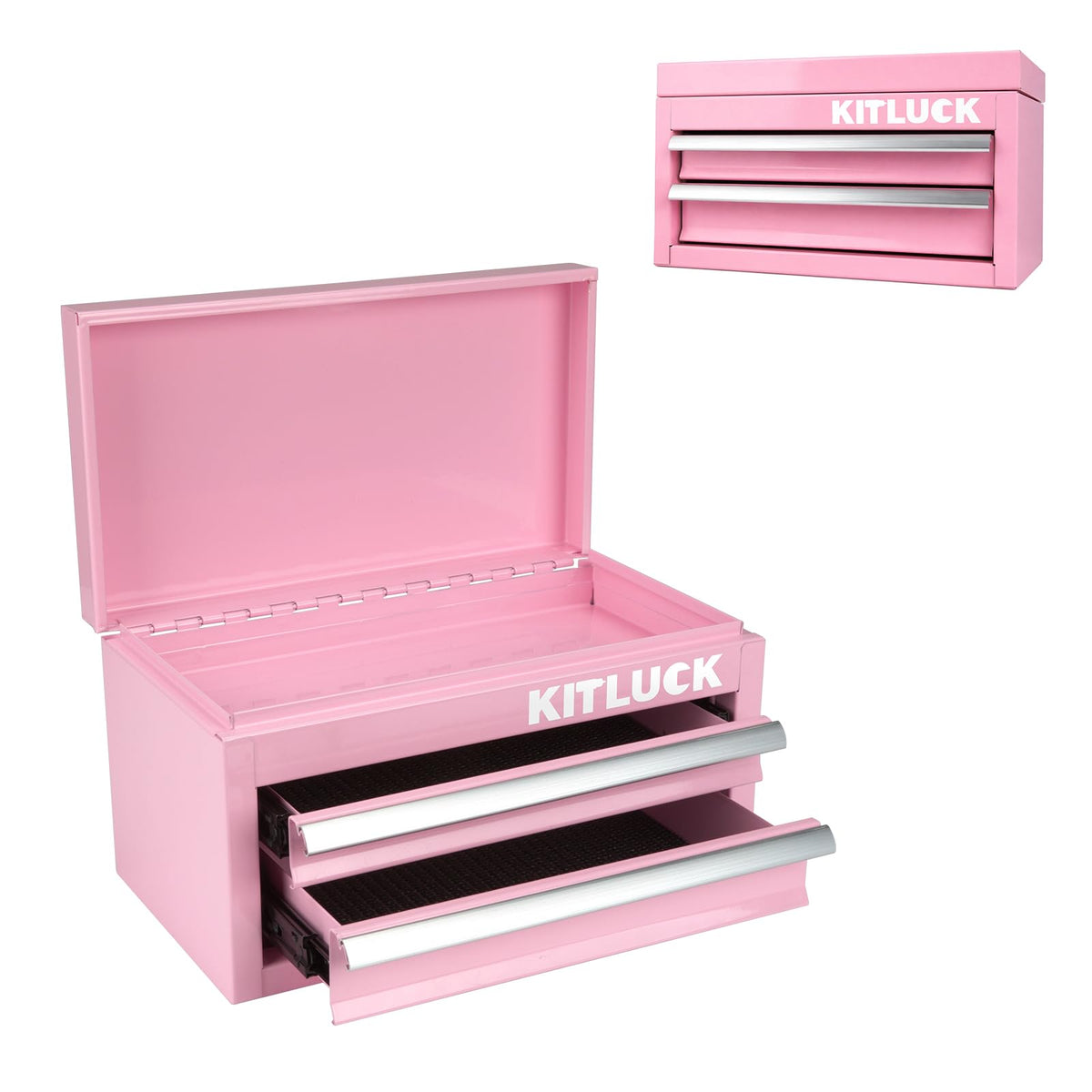 Pink 2-Drawer Metal Tool Box A206294