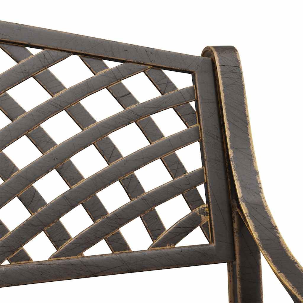 Cast Aluminum Patio Bench with Backrest K637130