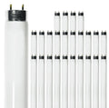 24 Inch T8 Fluorescent Tube Light Bulb 17W 4100K Cool White 2800 Lumen G13 Bi-Pin Base Pack of 25 D2588