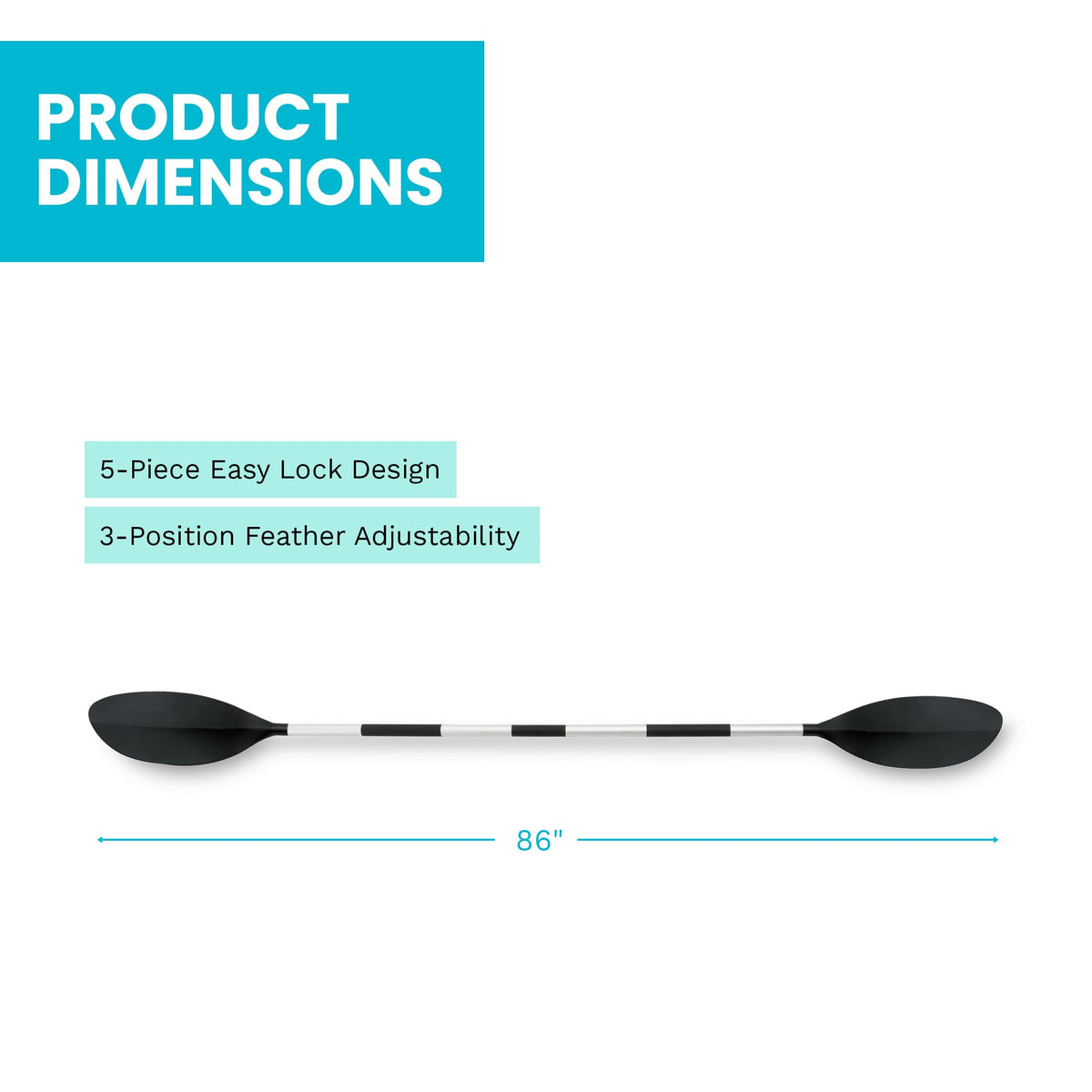 86in Aluminum Kayak Paddle V945