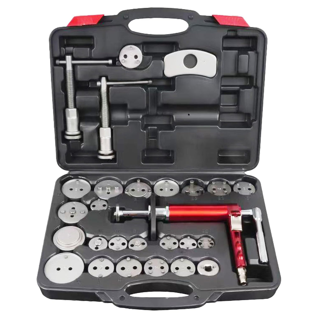 28-Piece Heavy Duty Pneumatic Brake Caliper Compression Tool Set with 23 Adapters V735