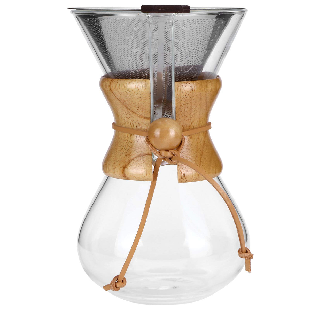 High Temp Glass Coffee Drip Pot with Reusable Filter 600ml I17558