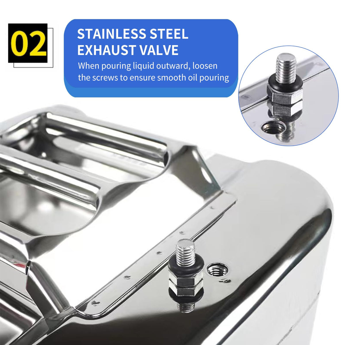 5 Gallon 304 Stainless Steel Water Container S237875