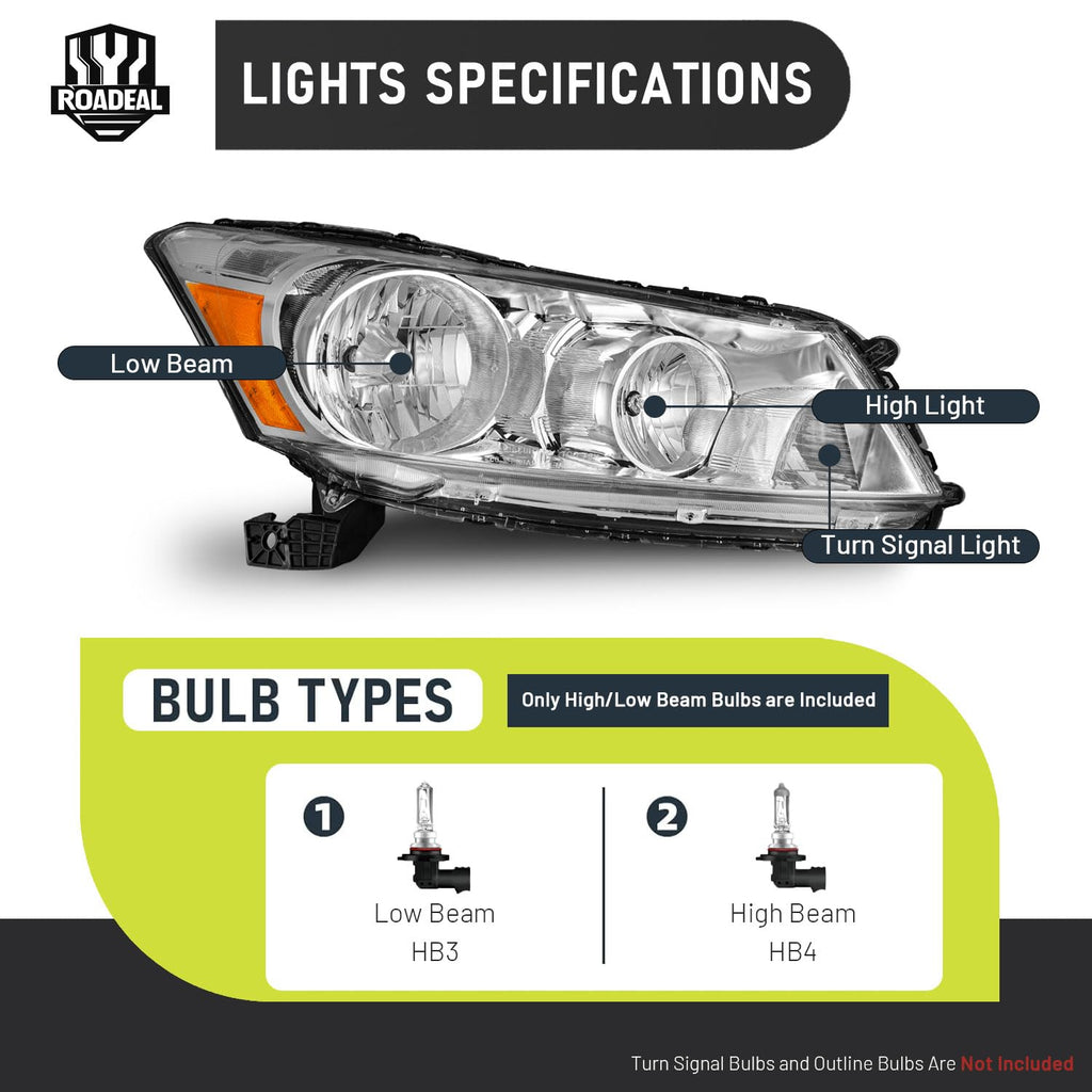Headlights for 2008-2012 Honda Accord 4-Door B210296
