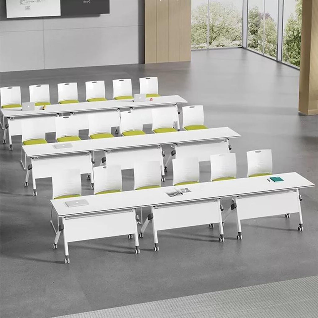 Folding Conference Table with Silent Wheels 120-180cm O479252