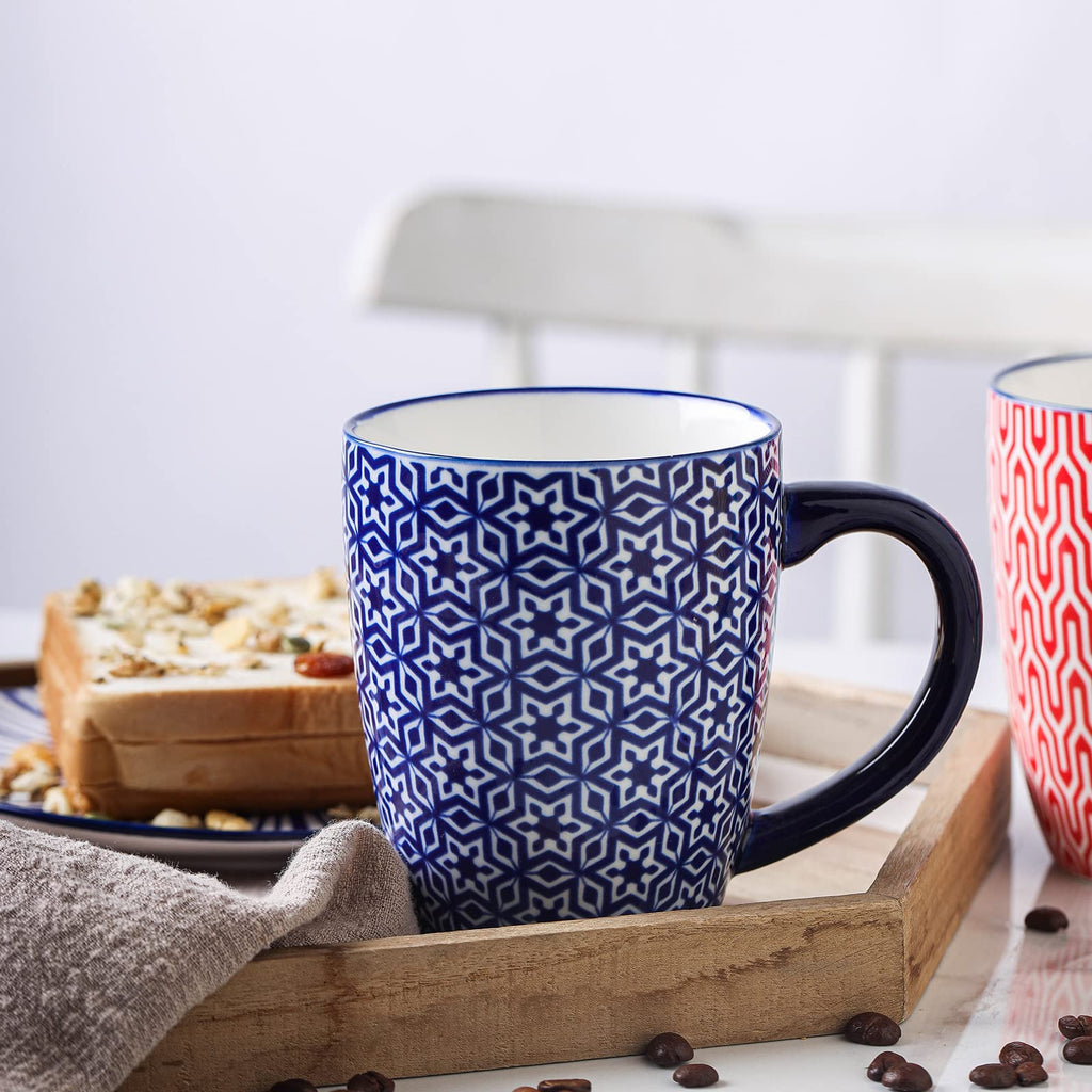 Ceramic Coffee Mugs Set 16 oz + Dinnerware Sets 12-Pieces U82591