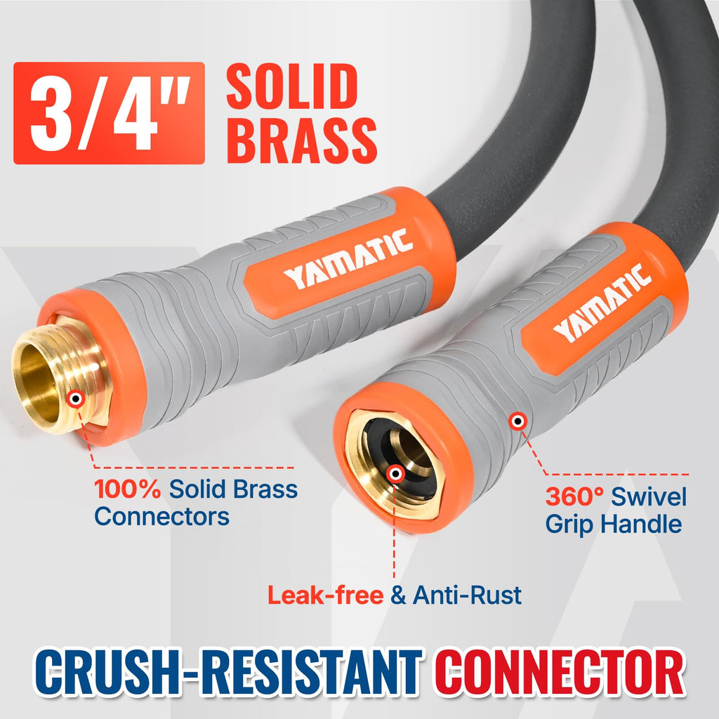 Heavy Duty Garden Hose 5/8 in x 100 ft with Nozzle T4264
