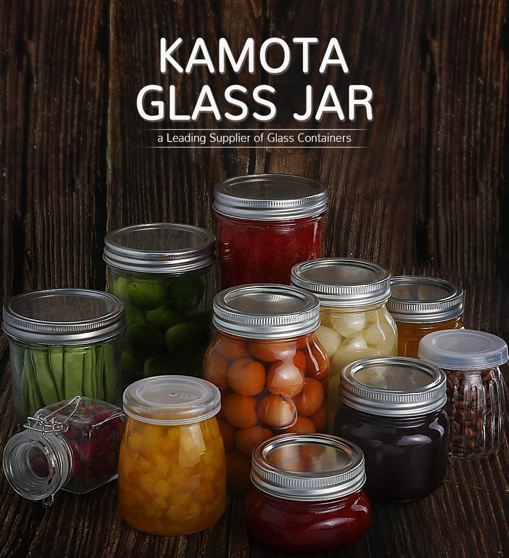 16oz Regular Mouth Mason Jars 12 Pack with Lids & Bands U887