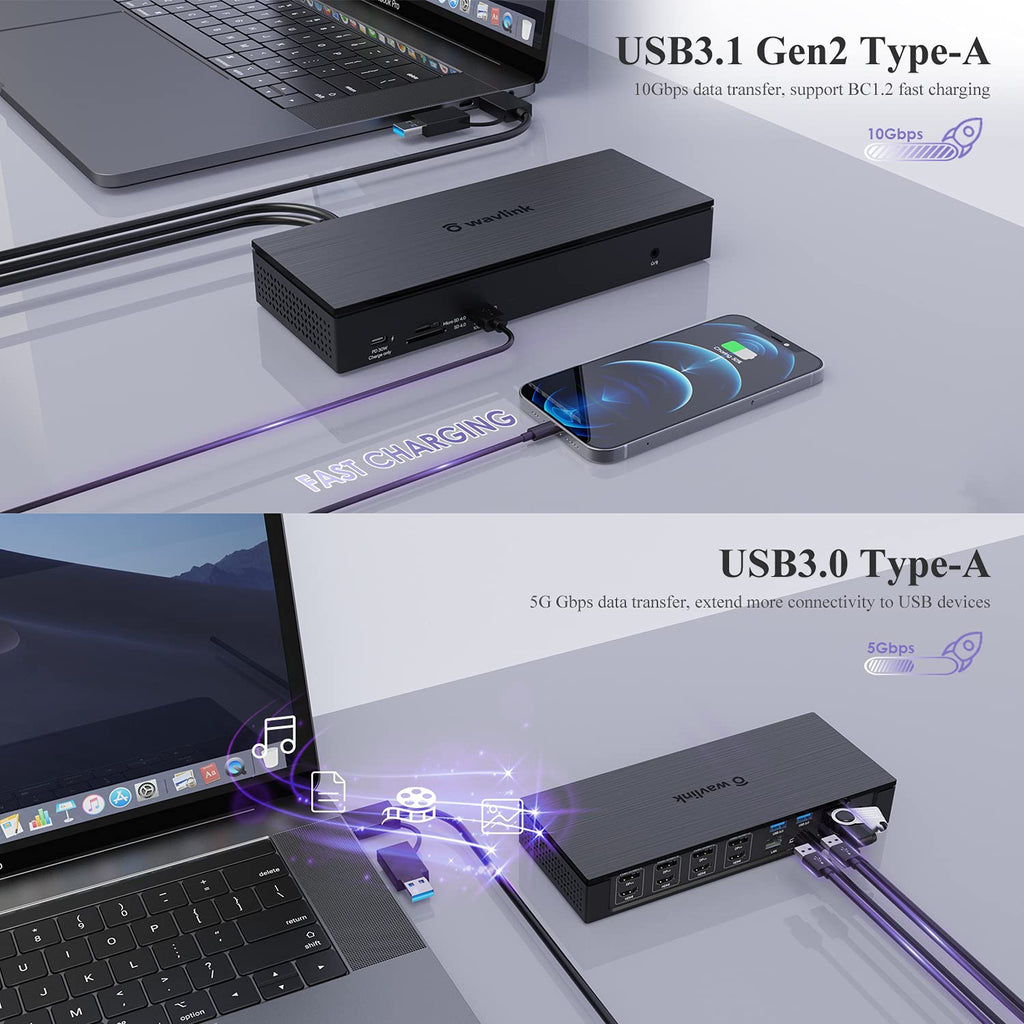 20-in-1 USB-C Quad 4K Docking Station with 100W Charging V848