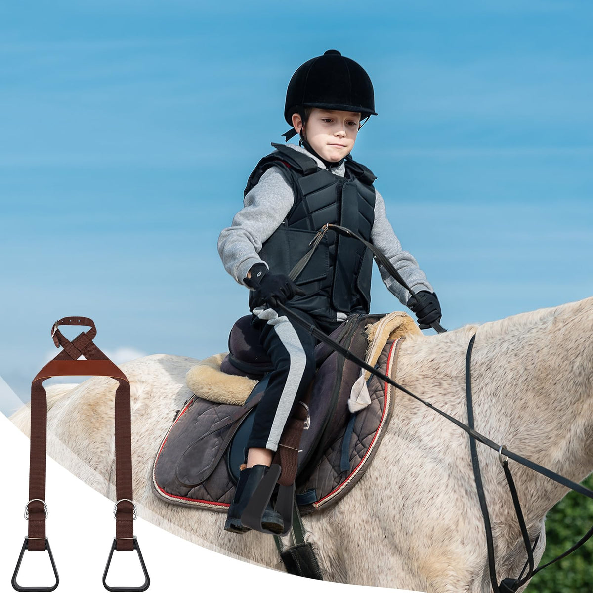 Kids Adjustable Nylon Straps Stirrups M317868