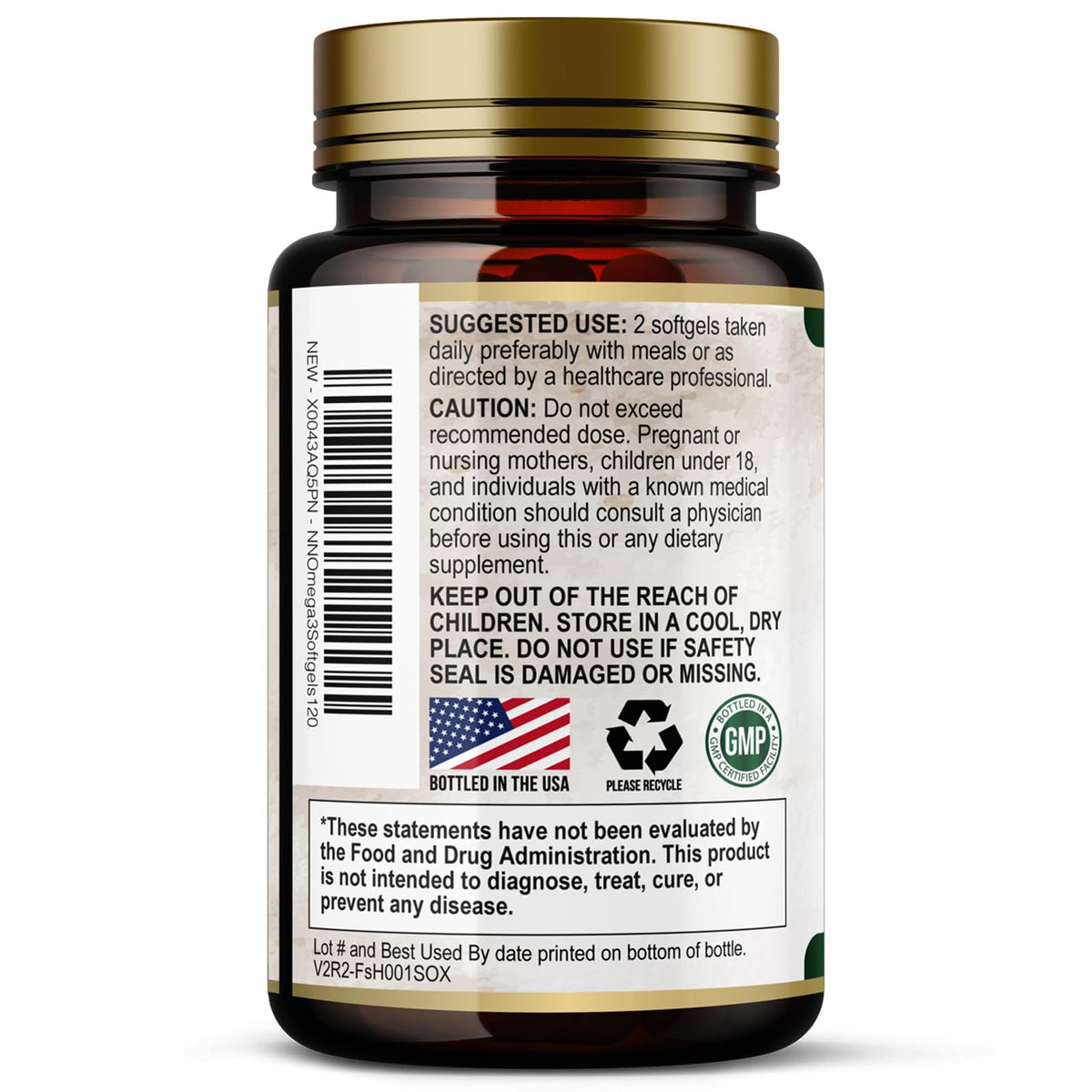 Omega 3 Fish Oil 2400mg 120 Softgels Q356249