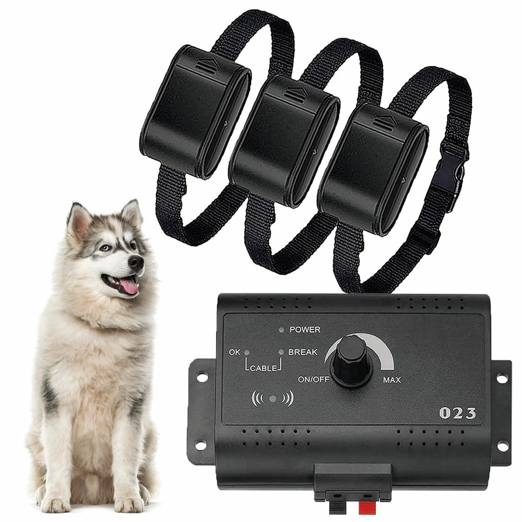 Electric Dog Fence, In-Ground Pet Containment System, Waterproof Training Collar M3296