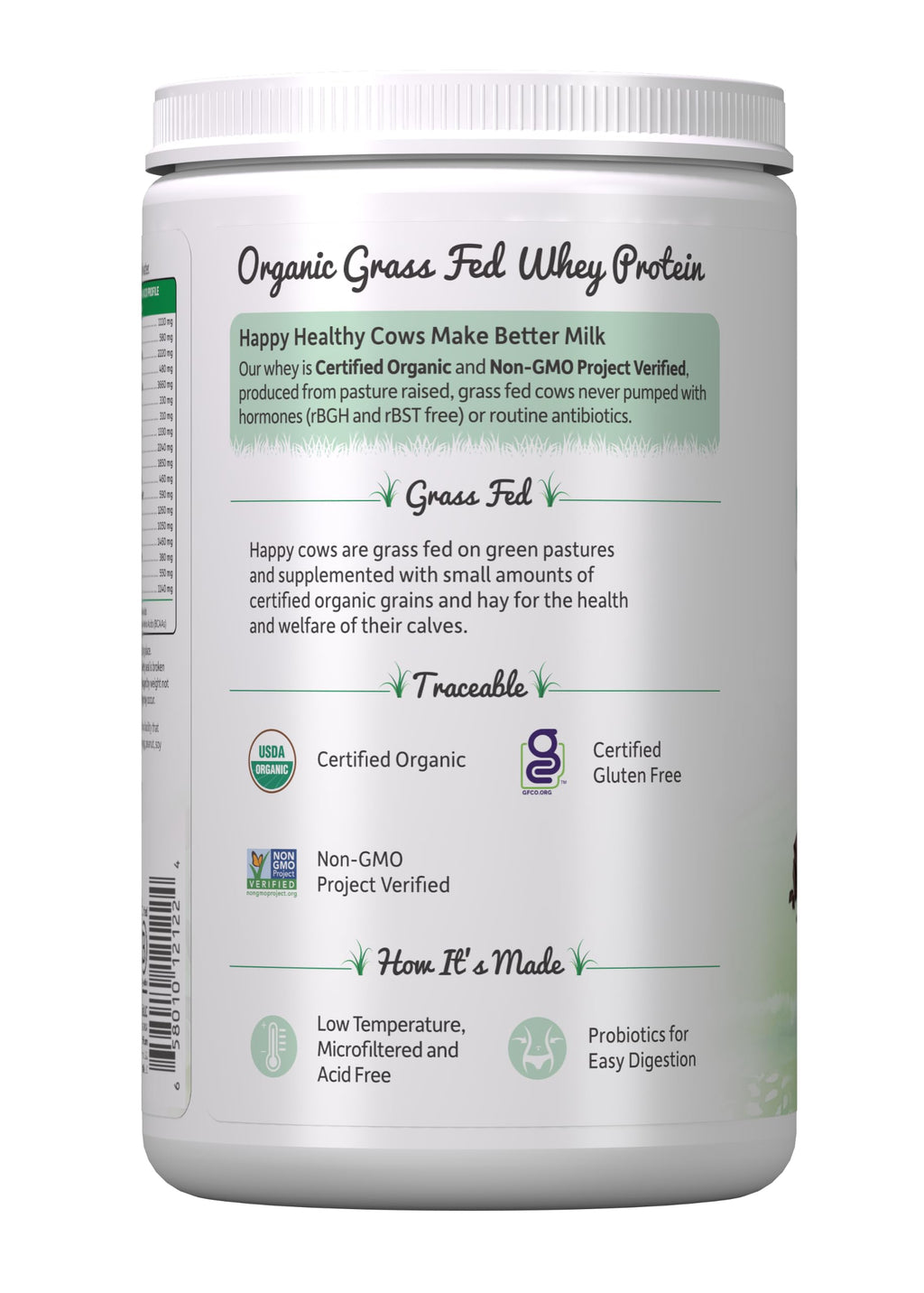Organic Whey Protein Chocolate Grass Fed Protein Powder P360296