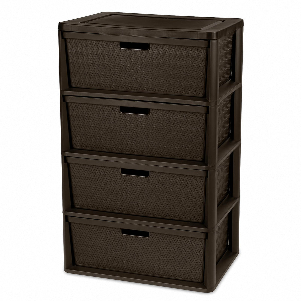 Brown 4 Drawer Plastic Storage Organizer L3166