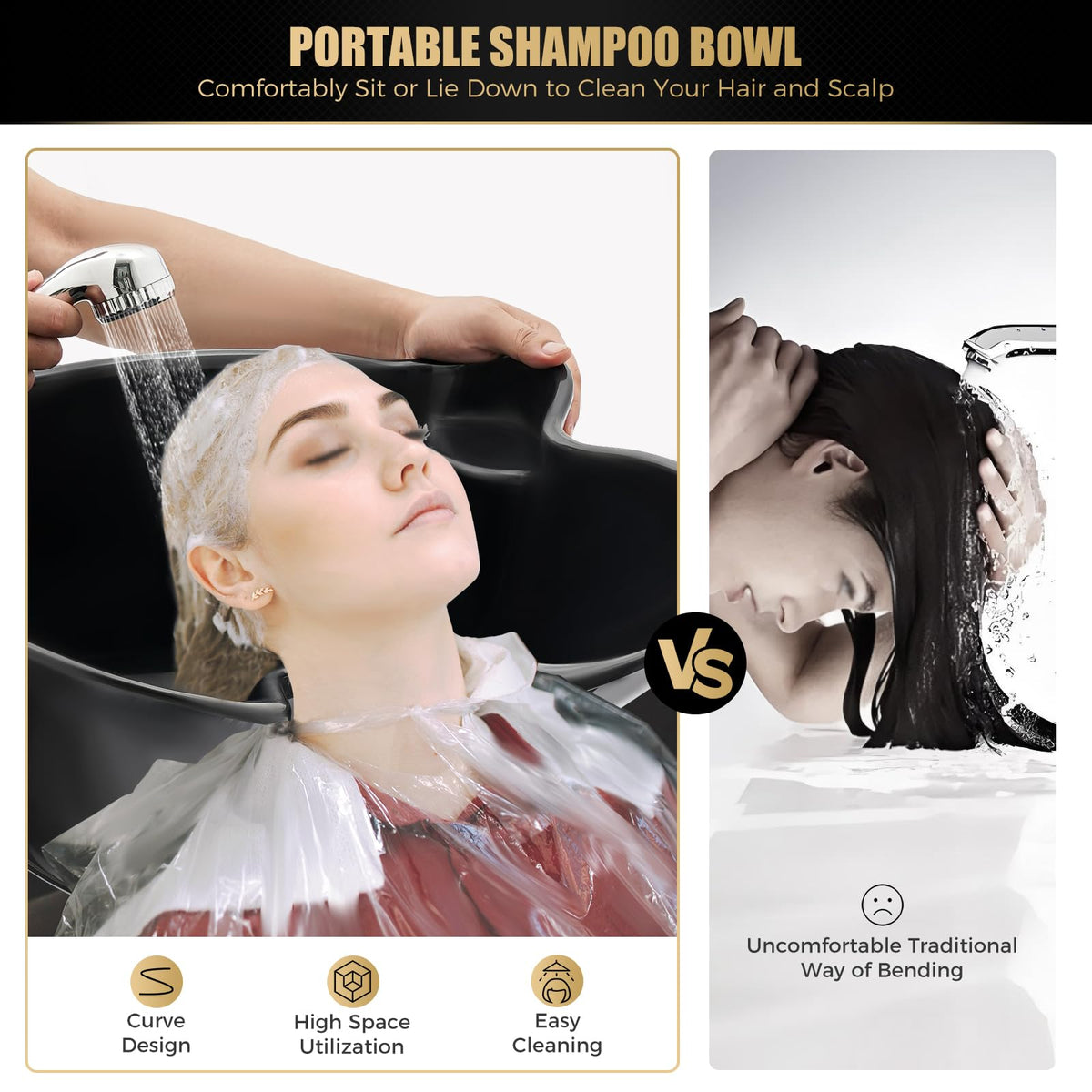 Portable Shampoo Bowl with Electric Pump P225