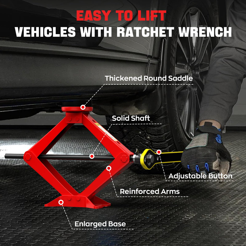 2.5 Ton Car Jack Kit with Lug Wrench F363