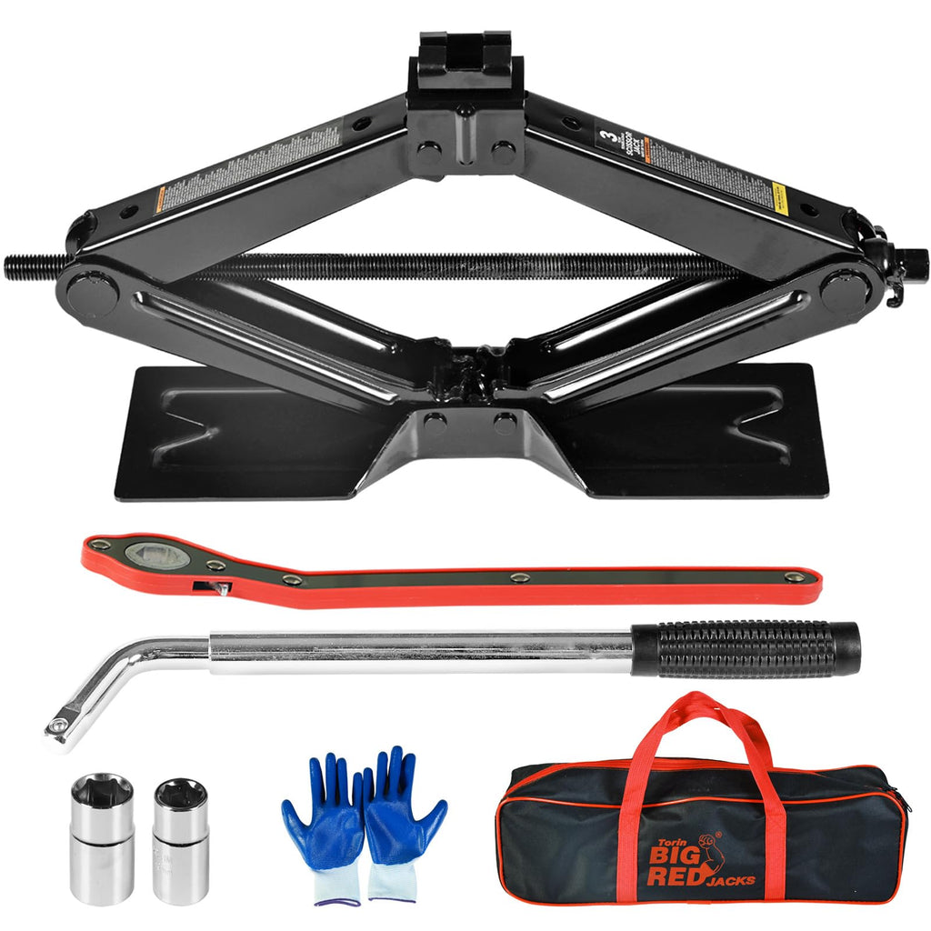 3 Ton Scissor Car Jack with Lug Wrench X4537