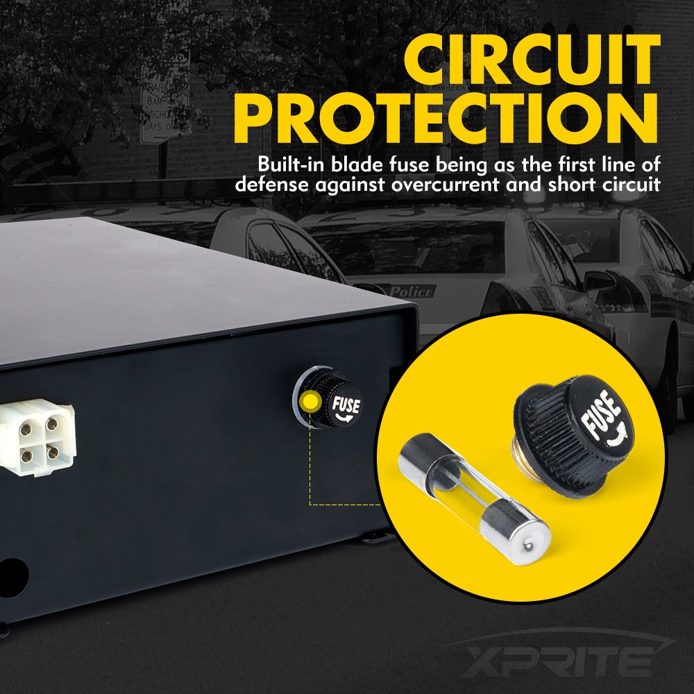12V 100W 7 Tone Warning Speaker Siren Set with Microphone M37861