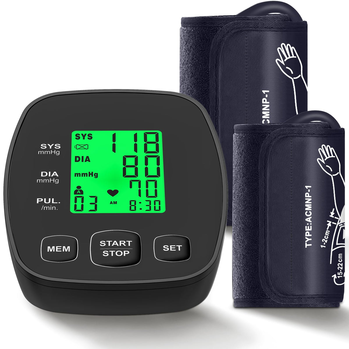 Blood Pressure Monitor with 2 Size Cuffs W134766